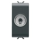 GEWISS - Conmutador 1P 250V AC de 10AX con 1/2 módulo en negro