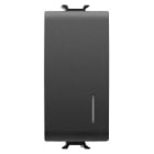GEWISS - Cruzamiento 1P 250V AC de 16AX iluminable con difusor 1 módulo en negro