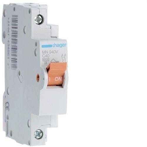 HAGER - Interruptor automático MN 1P+N 40A curva-C