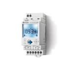 FINDER - Interruptor horario semanal Astro SERIE 12, NFC, ancho 35mm, 2 contactos conmutados 16A, 12/24V AC/DC reserva de marcha