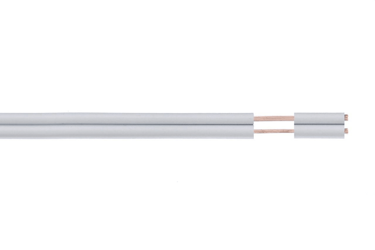 GESCABLE - Cable paralelo altavoz 2x0,50mm² blanco (Rollo 100m) (Eca)