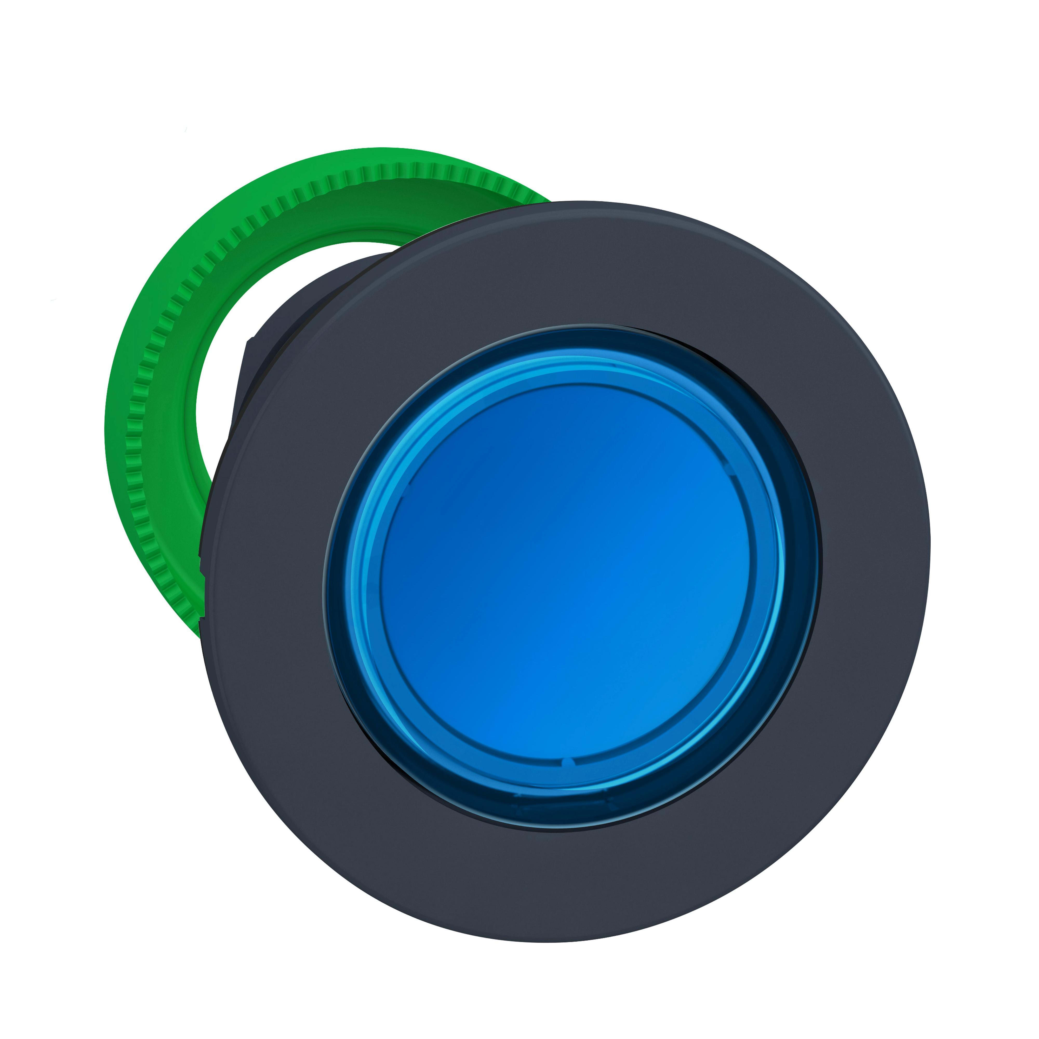 Schneider Electric - Cabeza pulsador FLUSH luminoso azul LED