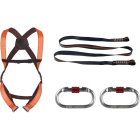 DELTA PLUS - Kit arnés 1 punto con cincha 1,50 m + 2 AM002 naranja talla XL/XXL