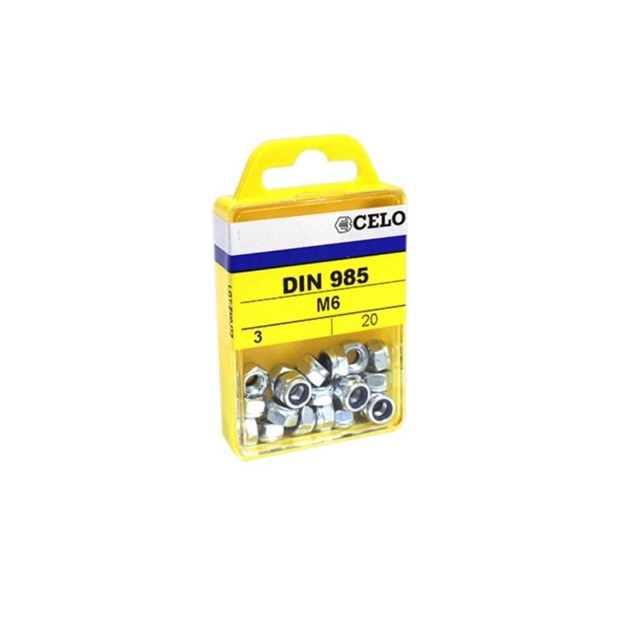 APOLO - Juego de tuercas autobloqueo C8 DIN985 cincado + nylon M8 (10u)