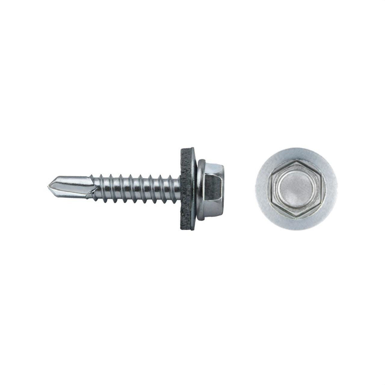 APOLO - TORNILLO 7301 PUNTA BROCA CABEZA HEXAGONAL 5,5x38mm ARANDELA DE EPDM Ø16 CINCADO