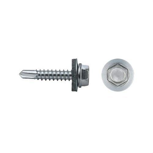 APOLO - TORNILLO 7301 PUNTA BROCA CABEZA HEXAGONAL 4,8x16mm ARANDELA DE EPDM Ø14 CINCADO