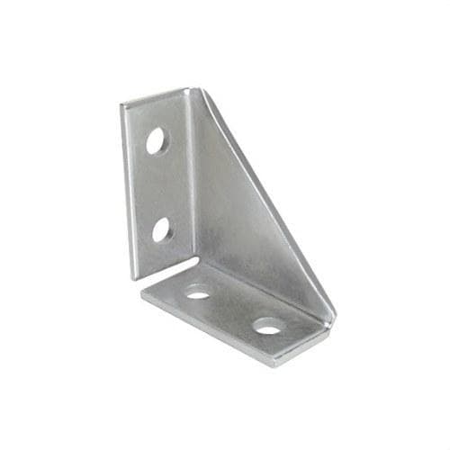 APOLO - Escuadra 90º con triángulos de chapa para perfil STRUT ESC acero cincado