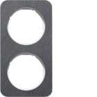 HAGER - Marco con 2 elementos R1 pizarra/blanco polar