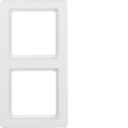 HAGER - Marco con 2 elementos Q.1 blanco polar