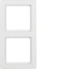 HAGER - Marco con 2 elementos Q.1 blanco polar