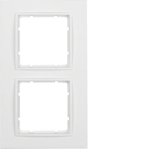 HAGER - Marco B7 con 2 elementos blanco polar mate