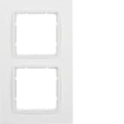 HAGER - Marco B7 con 2 elementos blanco polar mate