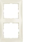 HAGER - Marco con 2 elementos S1 brillo blanco