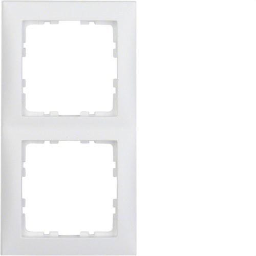 HAGER - Marco 80x80 con 2 elementos S1 blanco polar