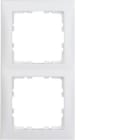 HAGER - Marco 80x80 con 2 elementos S1 blanco polar