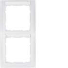 HAGER - Marco con 2 elementos vertical S1 mate blanco polar
