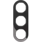 HAGER - Marco RCLASSIC con 3 elementos negro brillo
