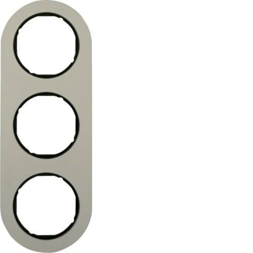 HAGER - Marco RCLASSIC aluminio con 3 elementos negro