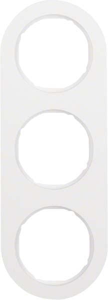 HAGER - Marco RCLASSIC con 3 elementos blanco polar brillo