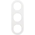HAGER - Marco RCLASSIC con 3 elementos blanco polar brillo