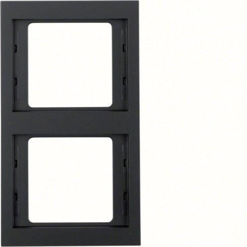 HAGER - Marco con 2 elementos vertical K1 antracita