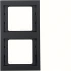 HAGER - Marco con 2 elementos vertical K1 antracita
