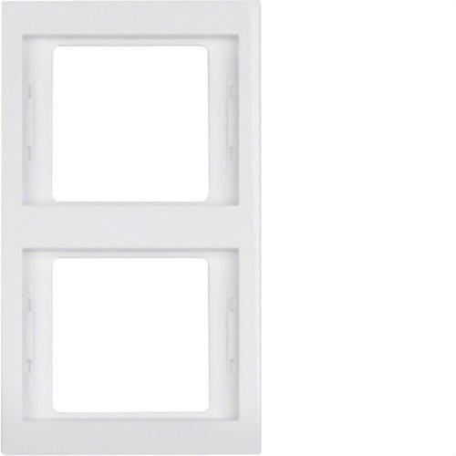 HAGER - Marco con 2 elementos vertical K1 blanco polar