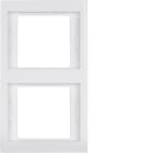 HAGER - Marco con 2 elementos vertical K1 blanco polar