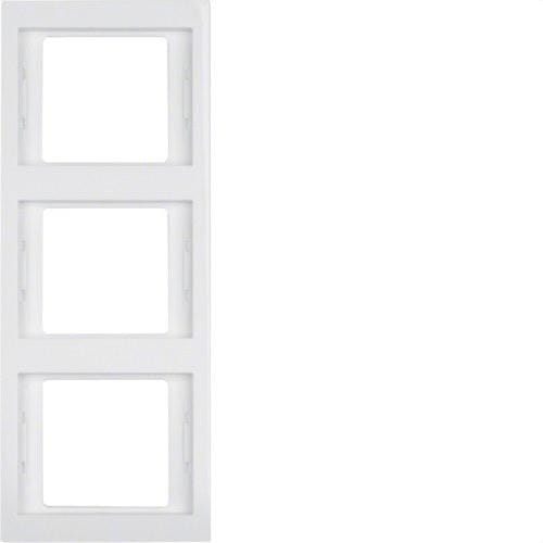 HAGER - Marco con 3 elementos verticales K1 blanco polar