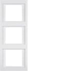 HAGER - Marco con 3 elementos verticales K1 blanco polar