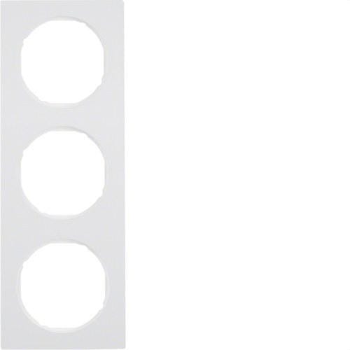HAGER - Marco R3 con 3 elementos blanco polar brillo