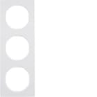 HAGER - Marco R3 con 3 elementos blanco polar brillo