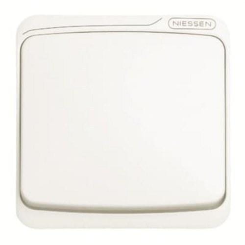 NIESSEN - Tecla interruptor/conmutador/cruzamiento monopolar Arco blanco alpino
