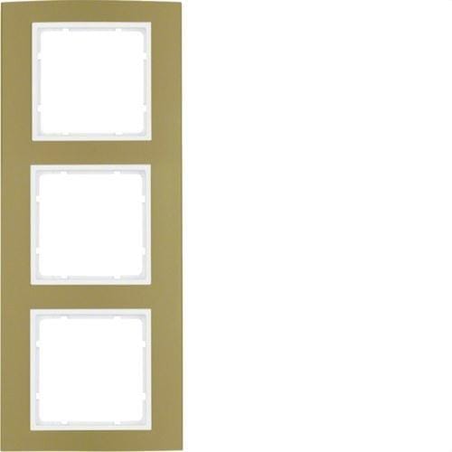 HAGER - Marco 80x80 con 3 elementos B3 dorado