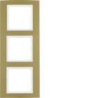 HAGER - Marco 80x80 con 3 elementos B3 dorado
