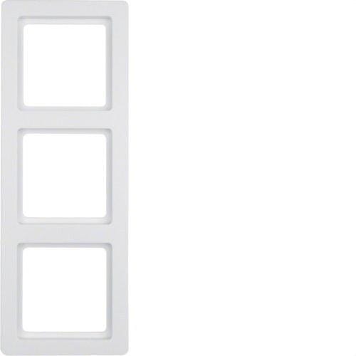 HAGER - Marco con 3 elementos Q.1 blanco polar