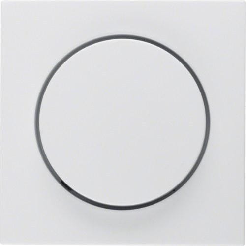 HAGER - Placa central para regulador rotativo S1 brillo blanco polar