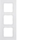 HAGER - Marco B7 con 3 elementos blanco polar mate