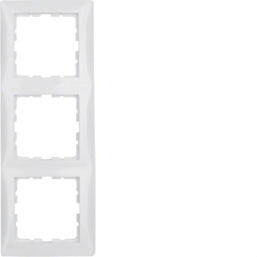 HAGER - Marco con 3 elementos S1 brillo blanco