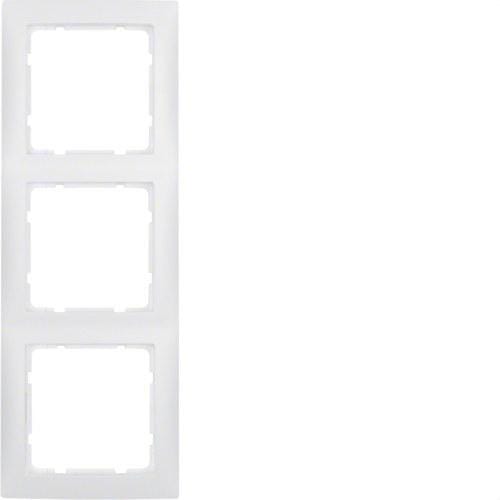 HAGER - Marco 80x80 con 3 elementos S1 blanco polar