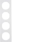 HAGER - Marco R3 con 4 elementos blanco polar brillo