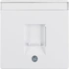 HAGER - Placa central Q.1 con protección+portaetiquetas blanco polar