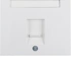 HAGER - Placa central con persiana portarótulos con 1 módulo K1 blanco polar