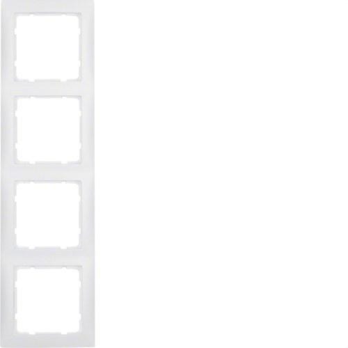 HAGER - Marco 80x80 con 4 elementos S1 blanco polar