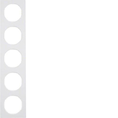 HAGER - Marco R3 con 5 elementos blanco polar brillo