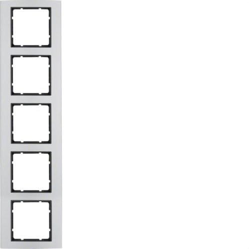 HAGER - Marco 80x80 con 5 elementos B3 aluminio