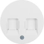 HAGER - Tapa Protección suciedad portaetiquetas doble R1/R3 blanco polar
