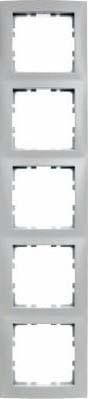 HAGER - Marco con 5 elementos S1 brillo blanco polar