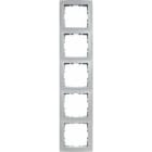 HAGER - Marco con 5 elementos S1 brillo blanco polar