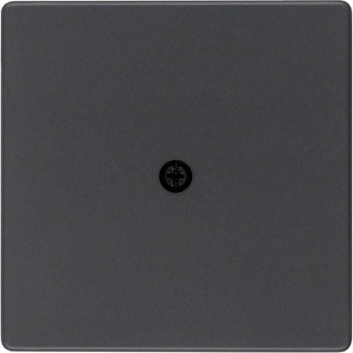 HAGER - Placa Salida cable Q.1/Q.3 antracita aterciopelado